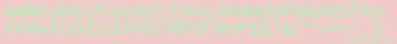 KabuhRivs Font – Green Fonts on Pink Background