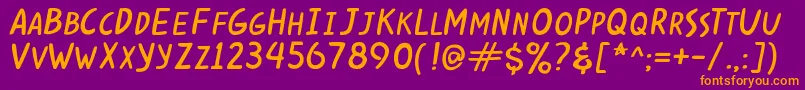 KabuhRivs Font – Orange Fonts on Purple Background