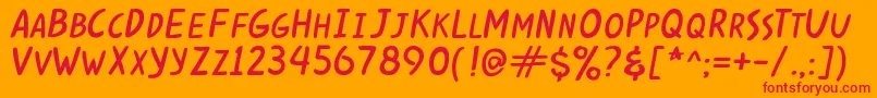 KabuhRivs Font – Red Fonts on Orange Background