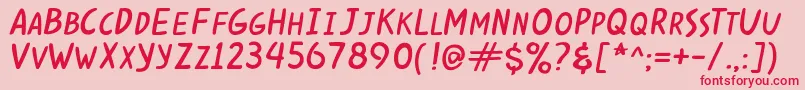 KabuhRivs Font – Red Fonts on Pink Background