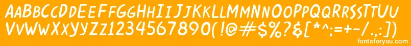 KabuhRivs Font – White Fonts on Orange Background