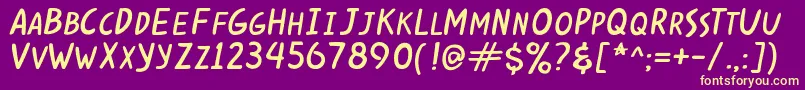 KabuhRivs Font – Yellow Fonts on Purple Background