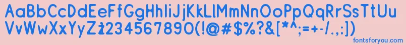 Resir Font – Blue Fonts on Pink Background