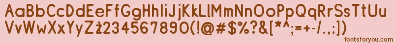 Resir Font – Brown Fonts on Pink Background