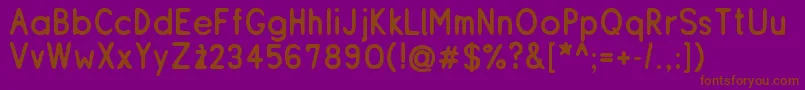 Resir Font – Brown Fonts on Purple Background