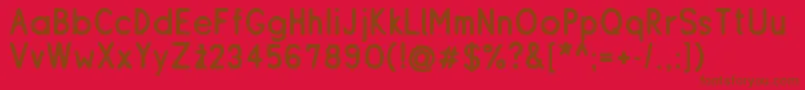 Resir Font – Brown Fonts on Red Background