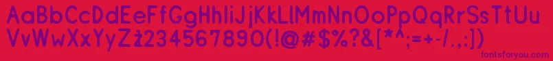 Resir Font – Purple Fonts on Red Background