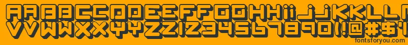 SpleenMachineAz Font – Black Fonts on Orange Background