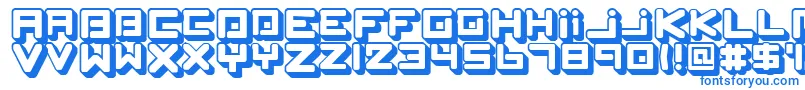 SpleenMachineAz Font – Blue Fonts on White Background