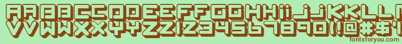 SpleenMachineAz Font – Brown Fonts on Green Background