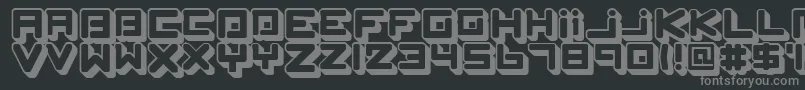 フォントSpleenMachineAz – 黒い背景に灰色の文字