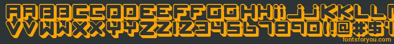 SpleenMachineAz Font – Orange Fonts on Black Background