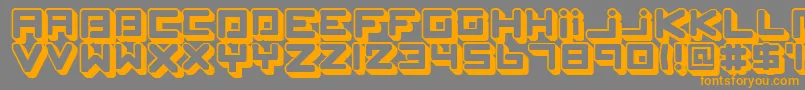 SpleenMachineAz-Schriftart – Orangefarbene Schriften auf grauem Hintergrund