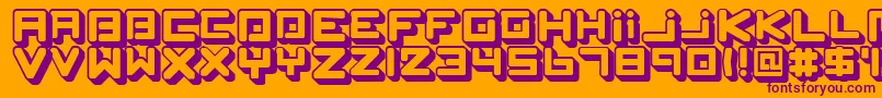 SpleenMachineAz Font – Purple Fonts on Orange Background