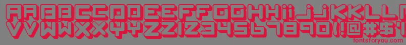 SpleenMachineAz Font – Red Fonts on Gray Background
