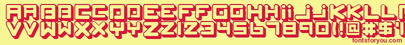 SpleenMachineAz Font – Red Fonts on Yellow Background