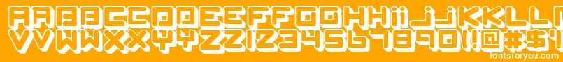 SpleenMachineAz Font – White Fonts on Orange Background