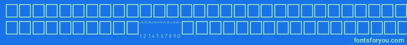 V500002 Font – Green Fonts on Blue Background