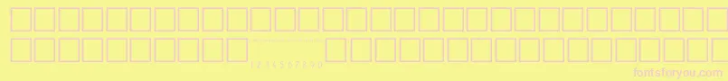 V500002 Font – Pink Fonts on Yellow Background