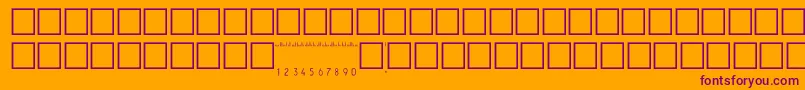 V500002 Font – Purple Fonts on Orange Background