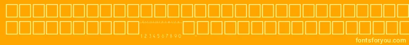 V500002 Font – Yellow Fonts on Orange Background