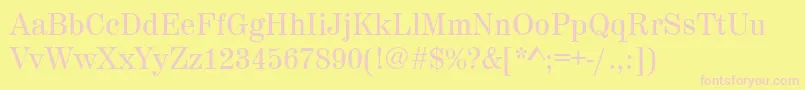 MadeiraRegular Font – Pink Fonts on Yellow Background