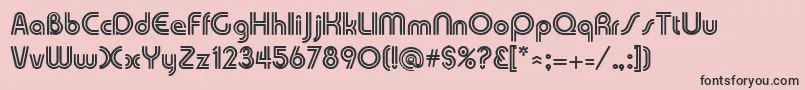 DuoLineRegular Font – Black Fonts on Pink Background