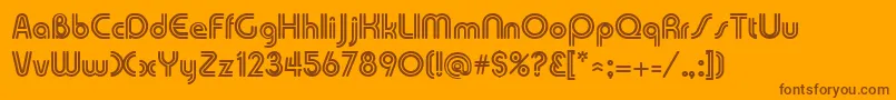 DuoLineRegular Font – Brown Fonts on Orange Background