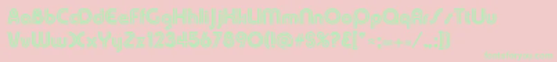 DuoLineRegular Font – Green Fonts on Pink Background