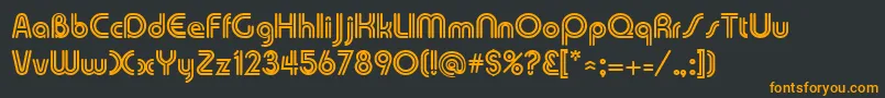 DuoLineRegular Font – Orange Fonts on Black Background