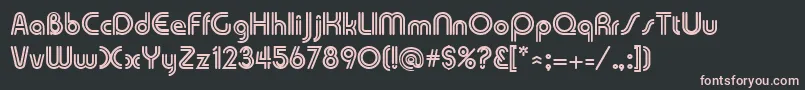 DuoLineRegular Font – Pink Fonts on Black Background