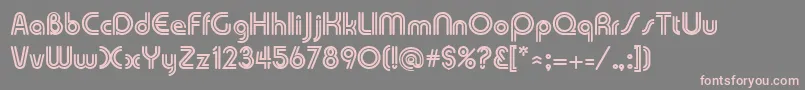 DuoLineRegular Font – Pink Fonts on Gray Background