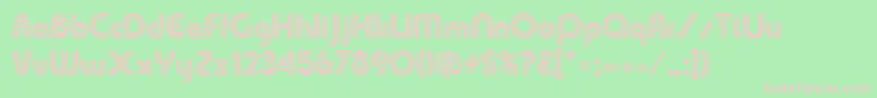 DuoLineRegular Font – Pink Fonts on Green Background