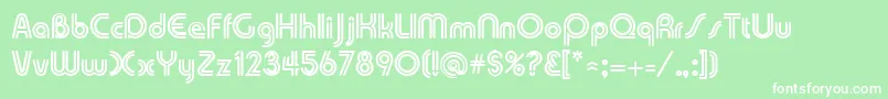 DuoLineRegular Font – White Fonts on Green Background