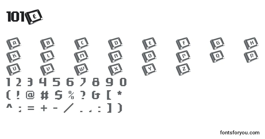 A fonte 101Etchasketch – alfabeto, números, caracteres especiais