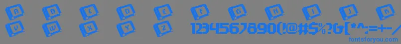 101Etchasketch Font – Blue Fonts on Gray Background