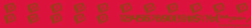 101Etchasketch Font – Brown Fonts on Red Background