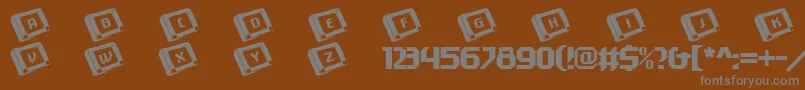 101Etchasketch Font – Gray Fonts on Brown Background