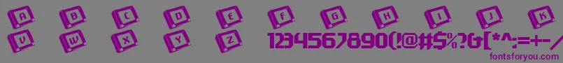 101Etchasketch Font – Purple Fonts on Gray Background