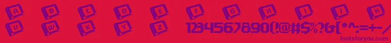 101Etchasketch Font – Purple Fonts on Red Background