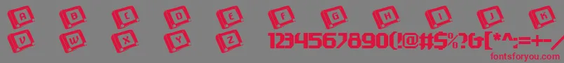 101Etchasketch Font – Red Fonts on Gray Background