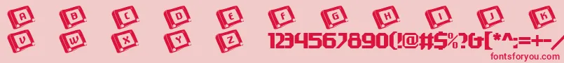 101Etchasketch Font – Red Fonts on Pink Background