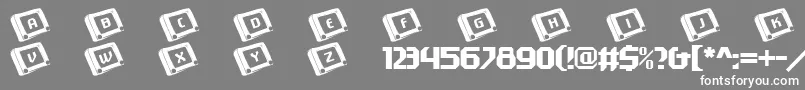 101Etchasketch Font – White Fonts on Gray Background