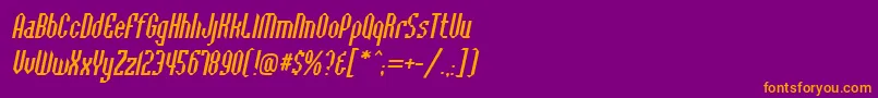 Bacbvi Font – Orange Fonts on Purple Background