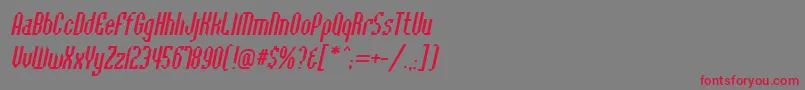 Bacbvi Font – Red Fonts on Gray Background