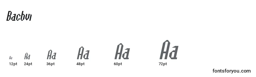 Bacbvi Font Sizes