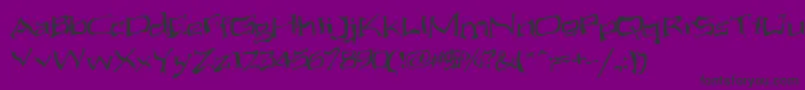 Aliensat Font – Black Fonts on Purple Background