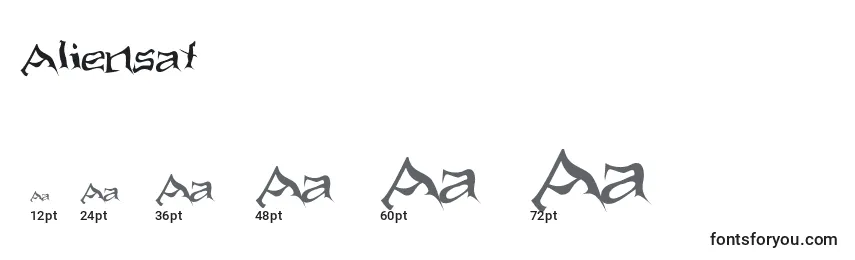 Aliensat Font Sizes