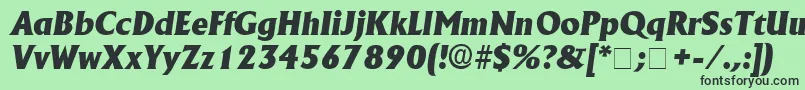 フォントAnkuraSsiItalic – 緑の背景に黒い文字