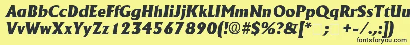 AnkuraSsiItalic Font – Black Fonts on Yellow Background